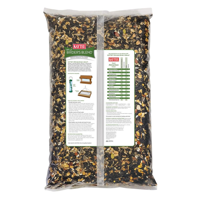 Kaytee Wild Bird Ultimate Birder's Blend Food Seed For Grosbeaks, Cardinals, Nuthatches, Woodpeckers & Other Wild Birds, 10 Pound - Image 2