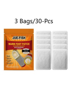 JUE-FISH 3 Bags/30-Pcs Warm Foot Patch Up to 8 Hours of Heat for Heating and Keeping Feet Warm  - Image 2
