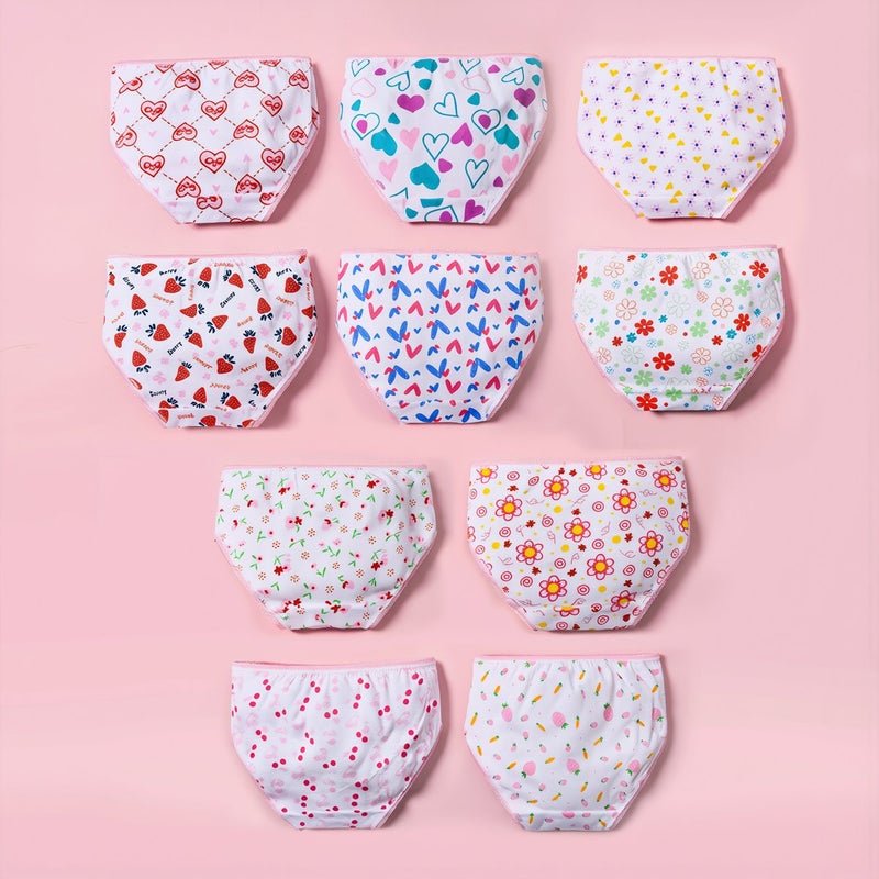 Girls Cute Print Cotton Briefs School Play Travel Home Daily Use Size 2XL 140 55-65lbs - Image 3