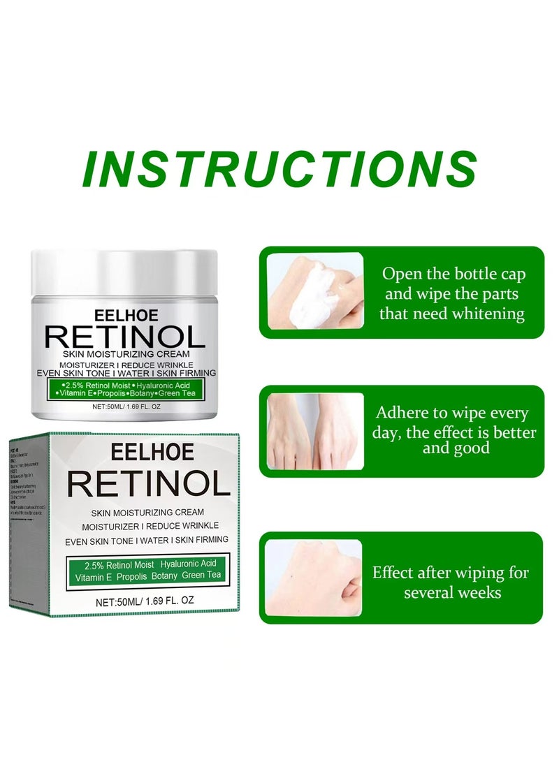 EELHOE Retinol Skin Moisturizing Cream - Anti-Aging, Whitening, and Skin Firming Moisturizer for Brightening and Lightening Melanin (50ML) - Image 2