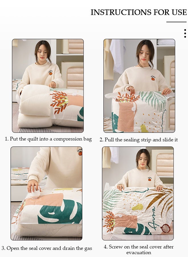 DUNISO Combo Vacuum Storage Bag with Electric Pump, 3 Pack(1 Large + 1Medium + 1 Small) of Reusable Compression Bags, Double Zip Seal Special-Grip Clip,Travel Vacuum Sealer Bags, Space Saver Bags for Clothes, Mattress, Blanket, Pillows, Compression - Image 2