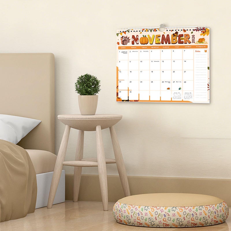 Zuozee Wall Calendar 2026-2027, 24 Month Calendar from January 2026 to December 2027, 11" X 8.5", Monthly Calendar with Twin-Wire Binding, 2026 Calendar Perfect for Organizing at Home, Office & School - Image 5