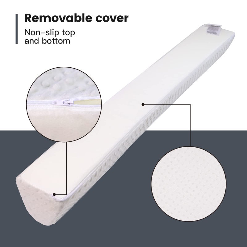 YENING Baby Bed Bumpers for Toddlers Foam Bed Guard Rail for Kids Bed Toddler Bed Bumper for Twin Full Queen King Size Bed Grey, 1-Pack - Image 3