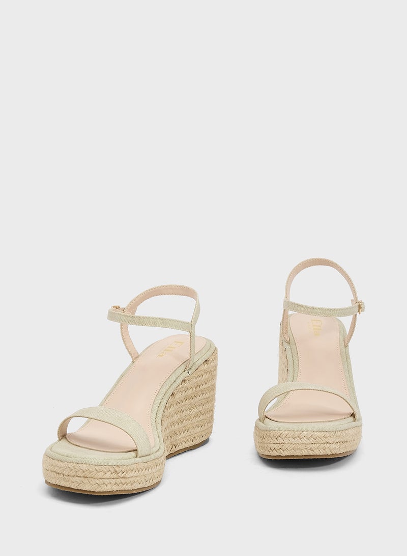 ELLA Ladies High Heel Wedge Sandal - Image 4