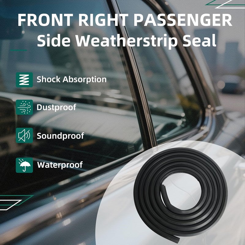 Riyhch Door Weatherstrip Seal for GMC Yukon, Cadillac Escalade, and Chevy Models - Front Right Passenger Side - Image 2