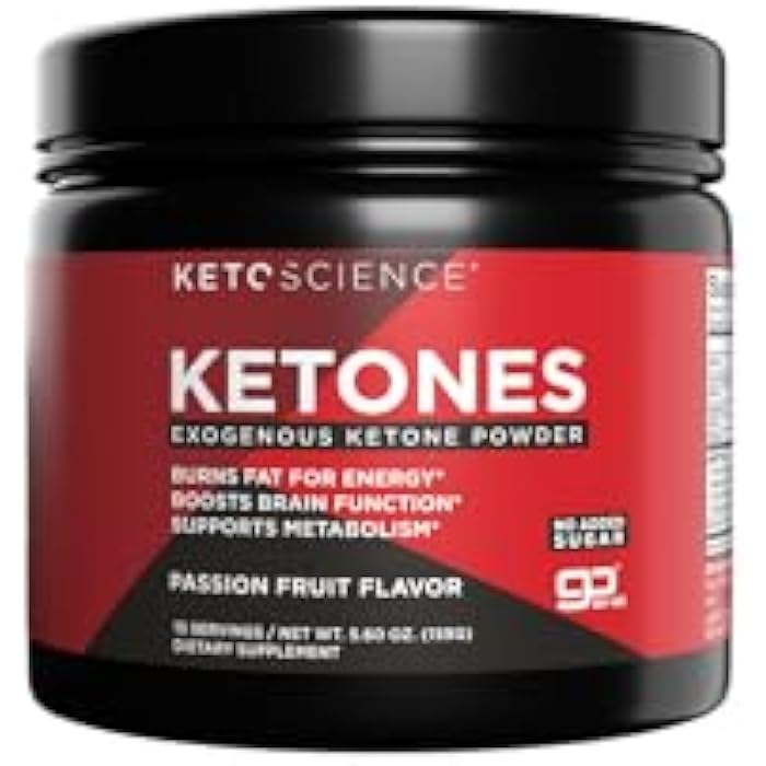 KETO SCIENCE Ketones Powder, Exogenous Ketone Powder, with goBHB, Keto Electrolytes Powder, Supports Metabolism, Intermitten Fasting, Focus and Workout Support, Passion Fruit Flavor, 15 Servings - Image 1