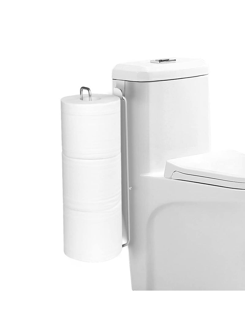 Mivvosakuki Bathroom Toilet Paper Roll Holder for 3 Roll Tissue  Brushed Nickel Over The Tank Toilet Paper Holder Self Adhesive Toilet Paper Holder Storage Wall Mount Stainless Steel Toliet Paper Holder(1 Pcs)  - Image 1