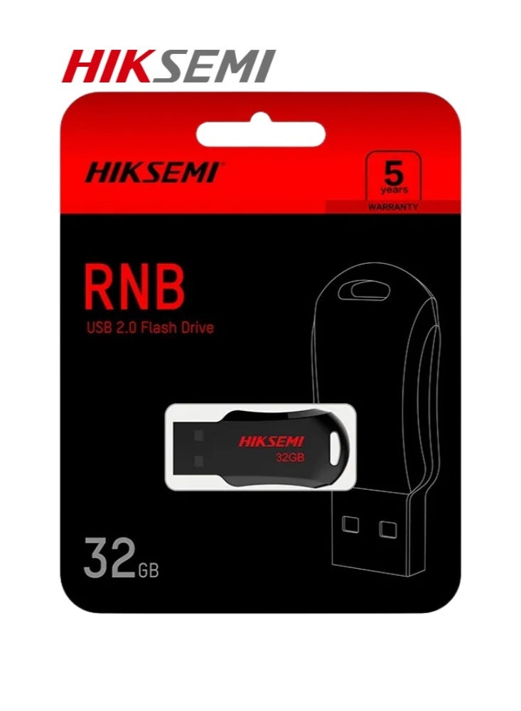 هيكسيمي محرك أقراص فلاش HIKSEMI USB 2.0 RNB سعة 32 جيجابايت، أسود | HS-USB-M200R سعة 32 جيجابايت - Image 2
