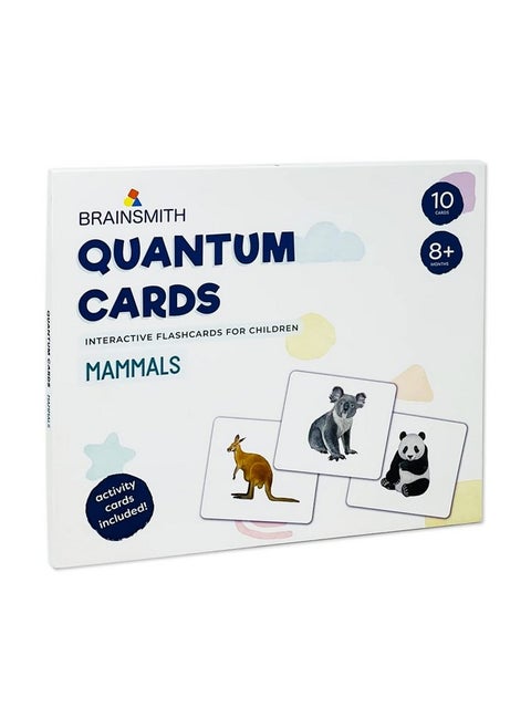 Quantum Flashcards, Mammals - Learning Flash Card Set 1 For Toddlers And Kids (8 Months To 8 Years) For Memory And Brain Development