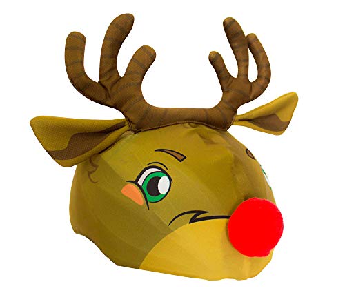 ScudoPro Rudolph Reindeer Santa Christmas Helmet Cover for Snowboard Cycling - Image 1