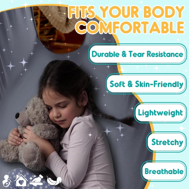 Chihee Sensory Swing Therapy Hammock Indoor Outdoor for Kids, Hardware Included, Soft Breathable Nylon Cuddle Joy Hammock for Child Adult With Autism, ADHD, Aspergers, Sensory Integration - Image 2