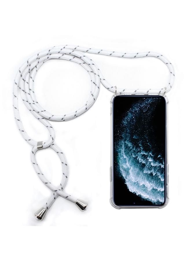 Four-Corner Anti-Fall Trasparent TPU Mobile Phone Case With Lanyard for iPhone 11 Pro Max