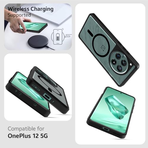 KAPAVER Mag-X Back Cover Case Compatible with OnePlus 12 5G (PC+TPU) (Black) - Image 2