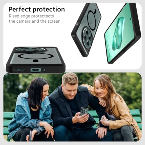 KAPAVER Mag-X Back Cover Case Compatible with OnePlus 12 5G (PC+TPU) (Black) - Image 3