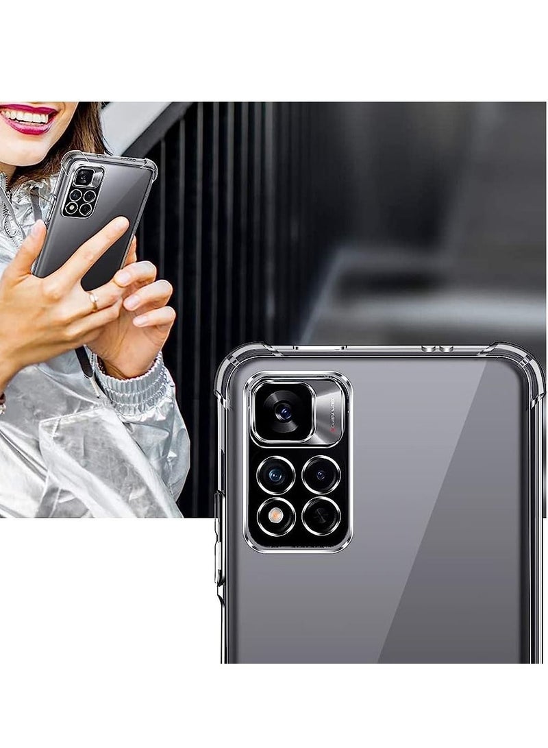 CATANES Xiaomi Redmi Note 11 5G Case Cover Clear Protective TPU Four Corners Cover Transparent Soft Case - Image 5