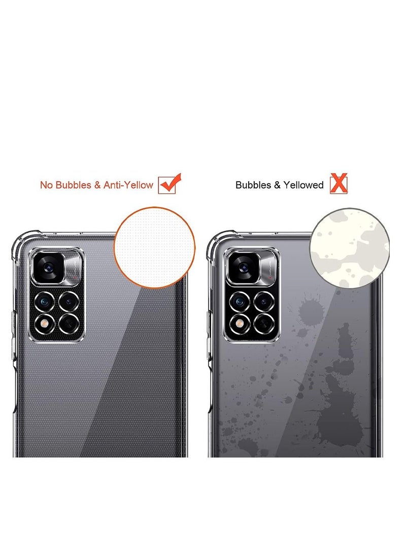 CATANES Xiaomi Redmi Note 11 5G Case Cover Clear Protective TPU Four Corners Cover Transparent Soft Case - Image 2