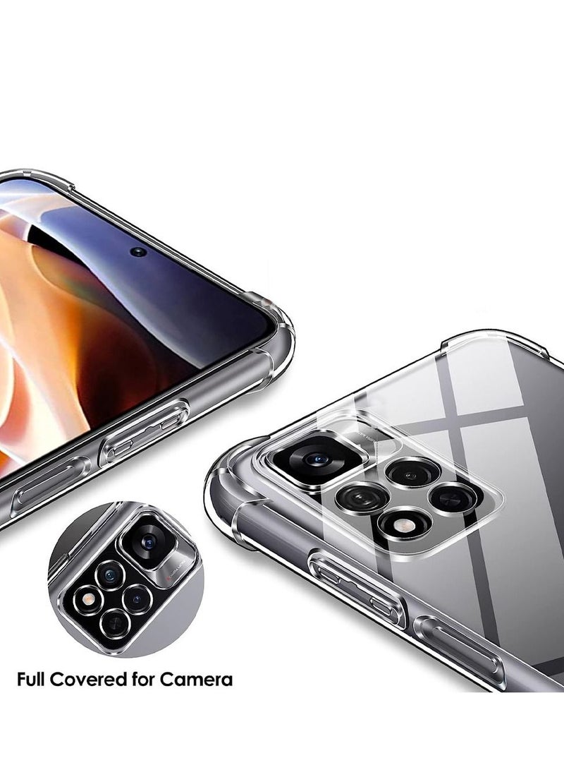 CATANES Xiaomi Redmi Note 11 5G Case Cover Clear Protective TPU Four Corners Cover Transparent Soft Case - Image 3
