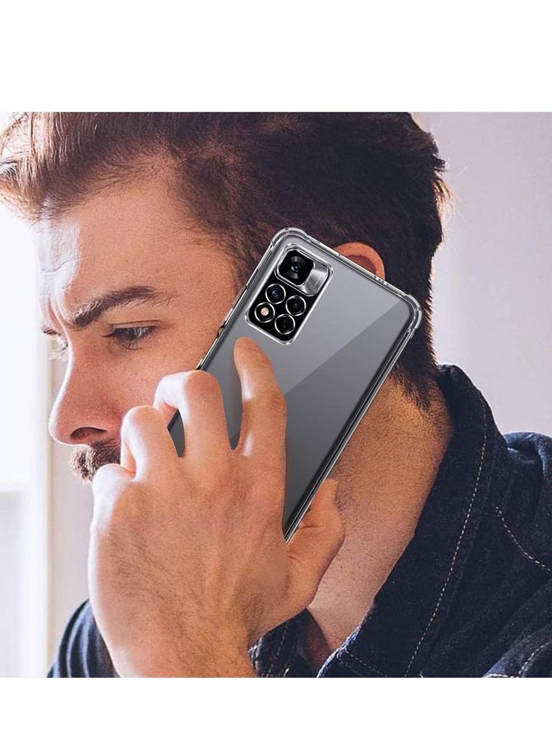 CATANES Xiaomi Redmi Note 11 5G Case Cover Clear Protective TPU Four Corners Cover Transparent Soft Case - Image 4