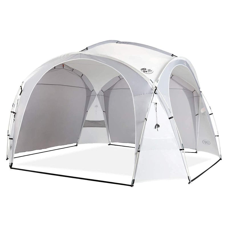 UNP Easy Beach Tent Pop Up Canopy UPF50+ Tent with Side Wall, Ground Pegs, and Stability Poles, Sun Shelter Rainproof, Waterproof for Camping Trips, Backyard Fun, Party Or Picnics (10x10 ft, White) - Image 1