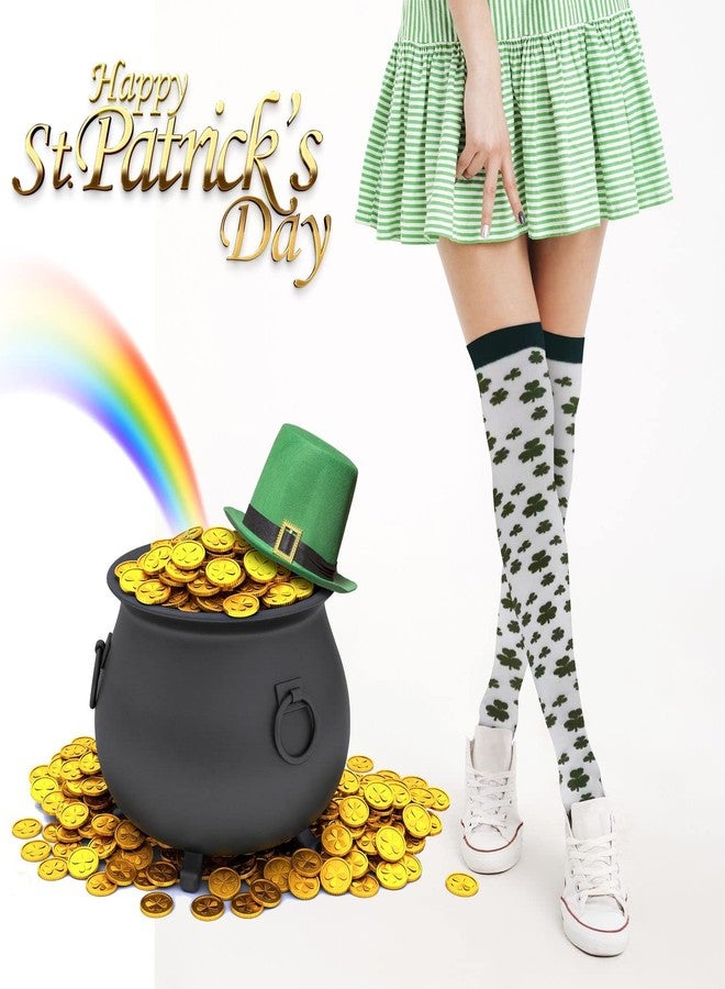 BaHoki Essentials St. Patrick's Day Socks - Knee High Irish Green - Shamrock and Clover Socks - Image 5