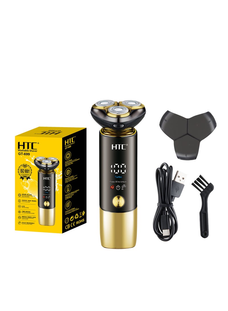 HTC GT-699 IPX6 Fully Washable Shaver with LED Display for Men - Image 1