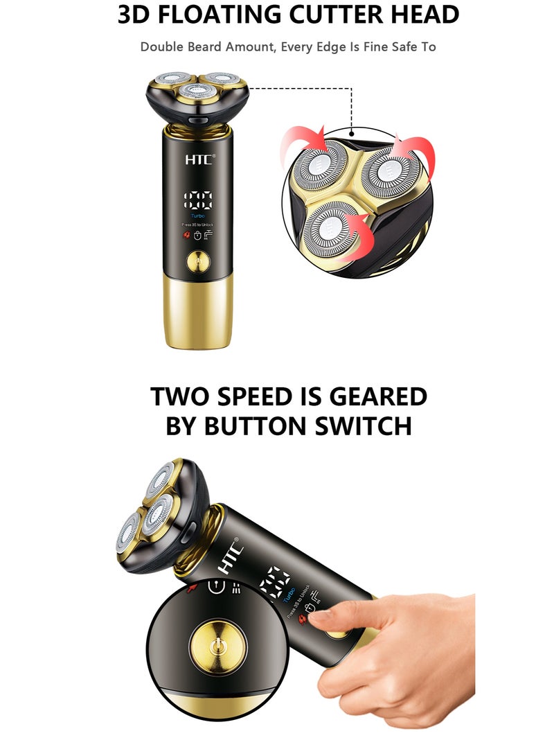 HTC GT-699 IPX6 Fully Washable Shaver with LED Display for Men - Image 4