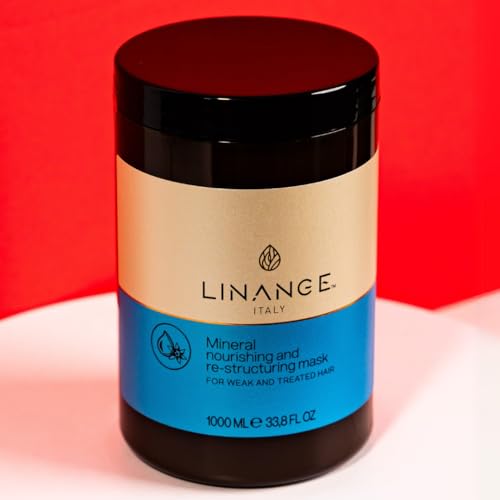 Linange Mineral Mask 1000ml, Unisex Skin Treatment Cream, Nourishing Ingredients for Softness, Shine and Volume - Image 4