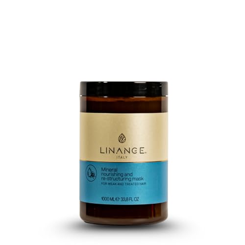 Linange Mineral Mask 1000ml, Unisex Skin Treatment Cream, Nourishing Ingredients for Softness, Shine and Volume - Image 1