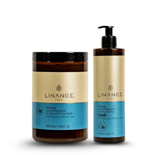 Linange Mineral Mask 1000ml, Unisex Skin Treatment Cream, Nourishing Ingredients for Softness, Shine and Volume - Image 5