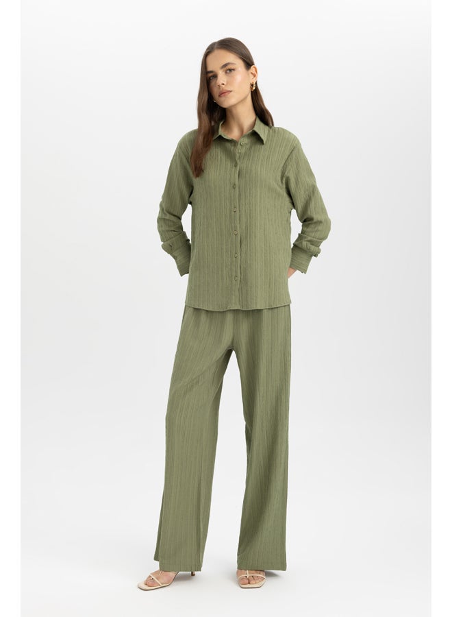 DeFacto Woman Wide Leg Woven Trousers  - Image 1