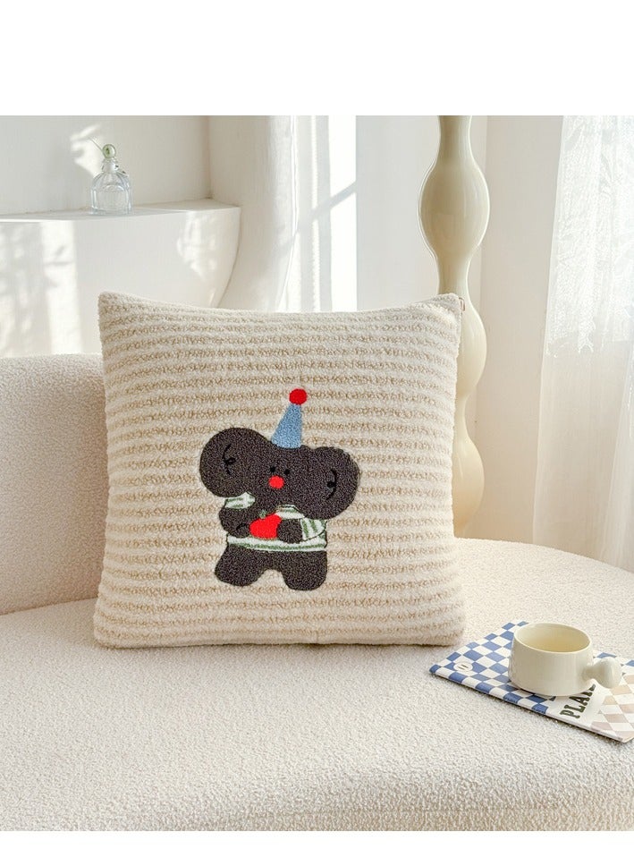 Towel Embroidery Pillow And Blanket Can Be Used For Both Car And Sofa Cushions, Suitable For Travel, Airplanes, Trains, Beds, Offices, And Rest  - Image 3