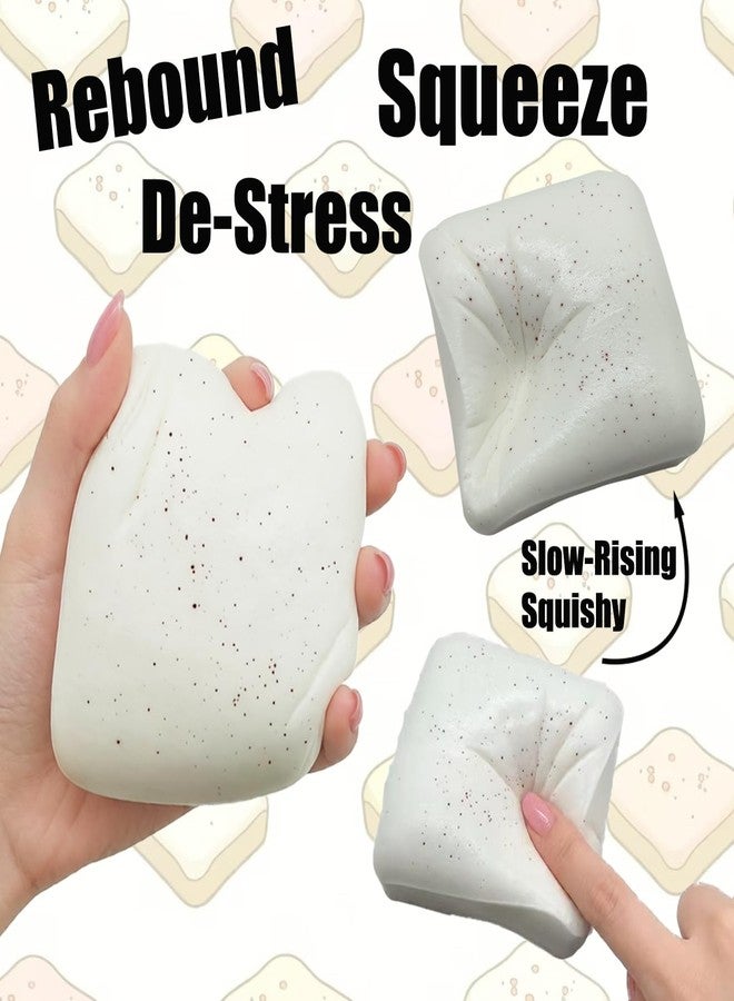 Huastyle Slow Rising Squishy Toys, Soft Squishies Cheese Milk Brick Bread Cake, Slow Rise Fidget Sensory Stress Relief Squeeze Toy for Anxiety & Relaxation Kids - Image 4