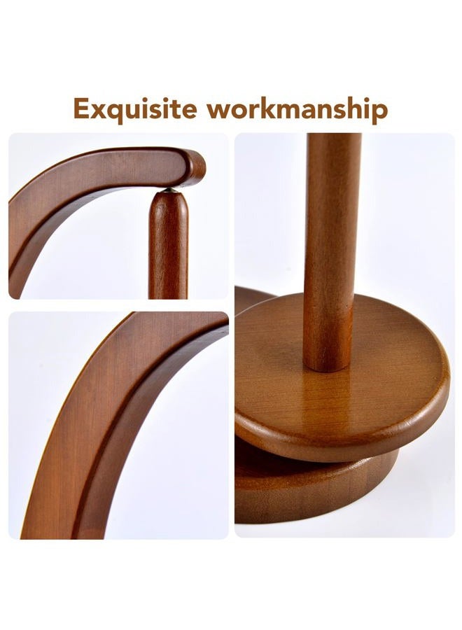 ULOI Crochet Yarn Holder - Upgrade with Crochet Accessories Storage Attachment, Magnetic Wooden Yarn Storage for Knitting Accessories, Perfect for Crocheting and Knitting Projects, Walnut Finish - Image 4