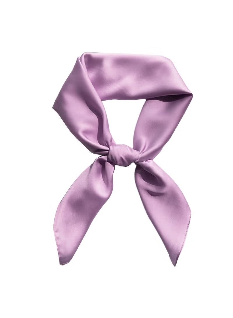 وشاح نسائي للبنات، وشاح مربع للرقبة، منديل، وشاح من شريط الساتان بتصميم عتيق - Image 3