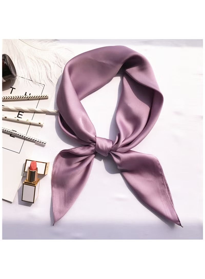 وشاح نسائي للبنات، وشاح مربع للرقبة، منديل، وشاح من شريط الساتان بتصميم عتيق - Image 1