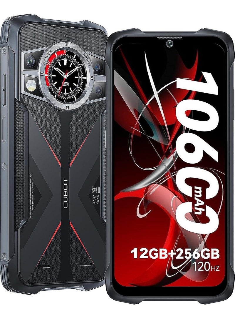 Cubot Kingkong 9 Rugged Smartphone 120hz 6.583-Inch Screen 12GB RAM+256GB ROM 10600mAh Battery 33W Fast Charging 100MP Main + 24MP Night Vision Camera NFC Black - Image 1