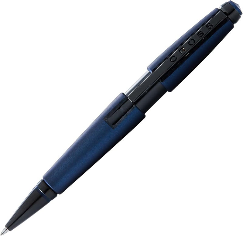 Cross Edge Matte Blue Lacquer Gel Rollerball Pen - Image 1