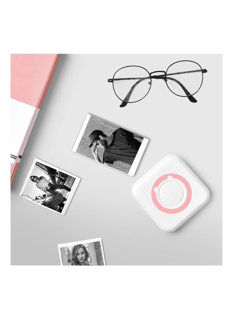 SYOSI - Mini Pocket Sticker Printer,  Bluetooth Wireless Portable Mobile Printer Machine Thermal Printer for Notes, Memo, Photo, Pocket Label Receipt Printer Compatible with iOS & Android - Image 1