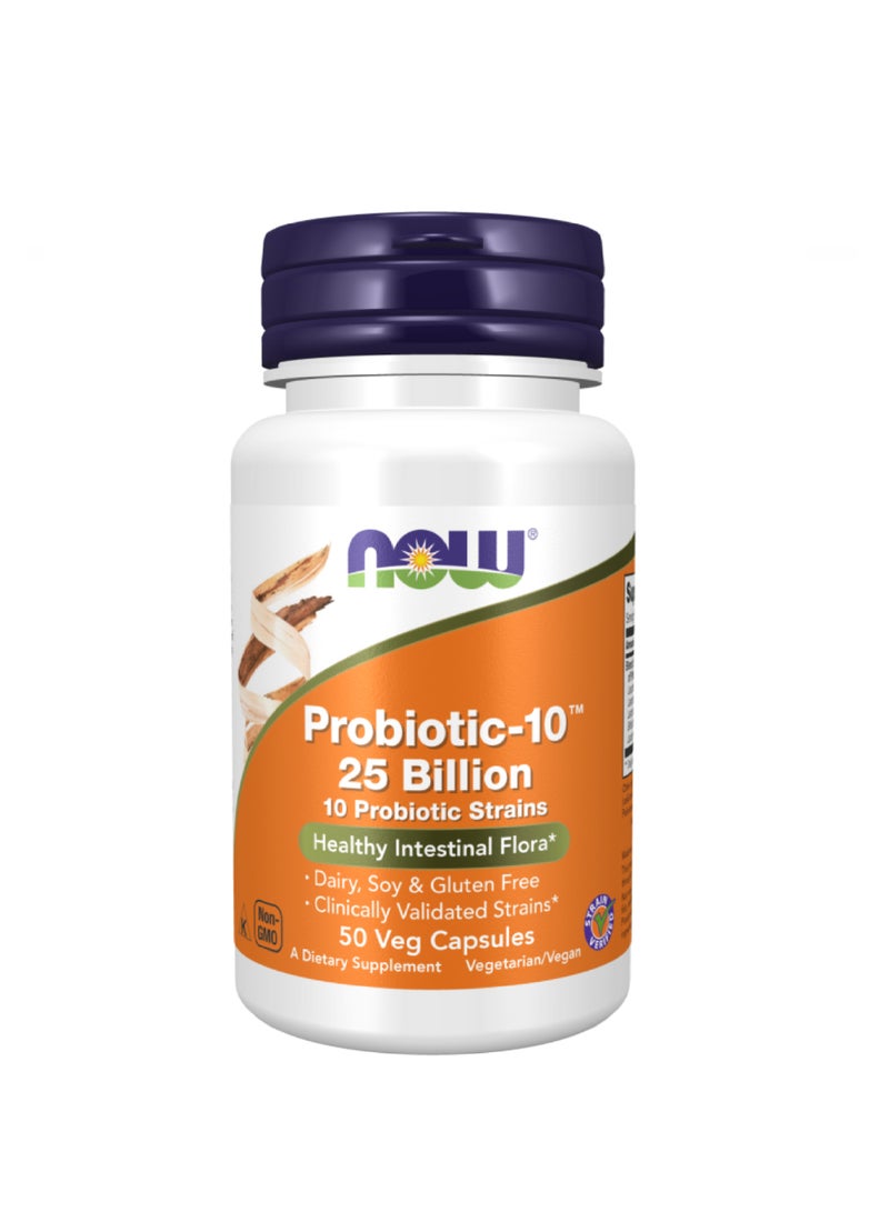Now Probiotic-10 25 Billion 50 Veg Capsules