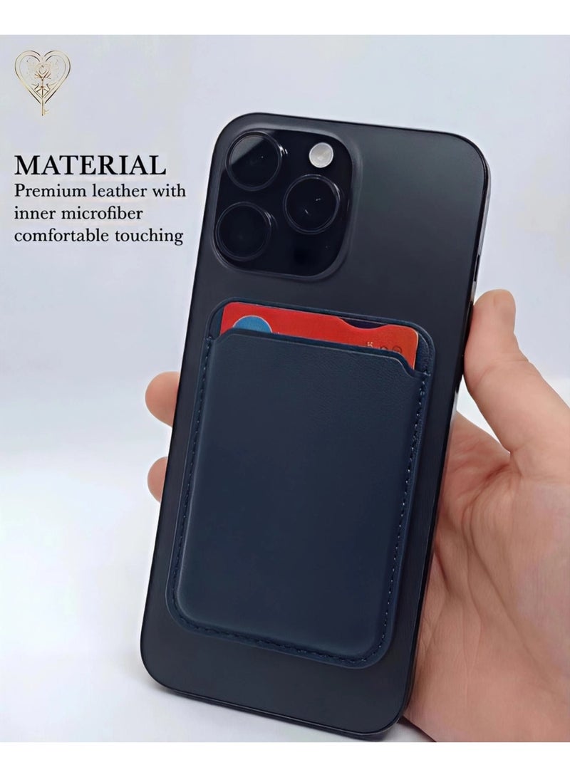 كيامور محفظة ماج سيف متوافقة مع آيفون 16 وآيفون 15 برو ماكس  حامل بطاقات ائتمان مغناطيسي آمن  جلد نباتي  محفظة بطاقات مغناطيسية متوافقة مع أجهزة آبل آيفون 16، 15، 14، 13، 12  تأتي مع علبة هدية - Image 4