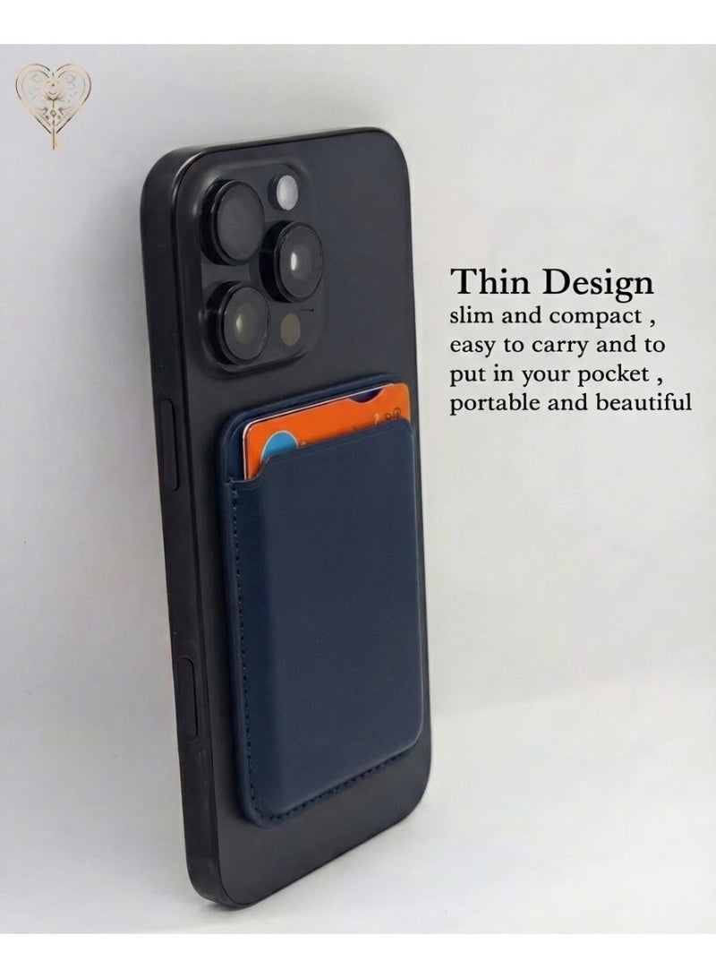 كيامور محفظة ماج سيف متوافقة مع آيفون 16 وآيفون 15 برو ماكس  حامل بطاقات ائتمان مغناطيسي آمن  جلد نباتي  محفظة بطاقات مغناطيسية متوافقة مع أجهزة آبل آيفون 16، 15، 14، 13، 12  تأتي مع علبة هدية - Image 3