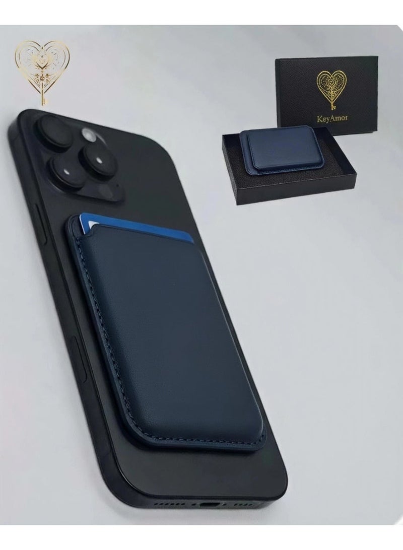 كيامور محفظة ماج سيف متوافقة مع آيفون 16 وآيفون 15 برو ماكس  حامل بطاقات ائتمان مغناطيسي آمن  جلد نباتي  محفظة بطاقات مغناطيسية متوافقة مع أجهزة آبل آيفون 16، 15، 14، 13، 12  تأتي مع علبة هدية - Image 1