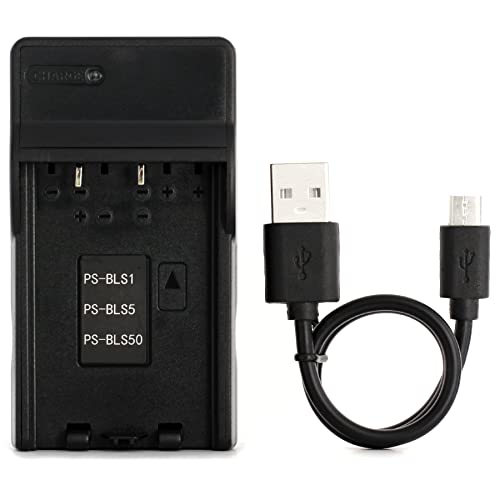 Norifon BLS-1 USB Charger for Olympus E-400, E-420, E-450, E-600, E-620, E-M10, E-P1, E-P2, E-P3, E-PL1, E-PL2, E-PL3, E-PL5, E-PL6, E-PL7, E-PM1, E-PM2, Stylus 1, 1s Camera and More - Image 1
