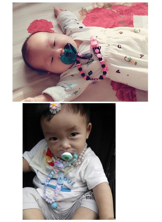 ZCM-HAPPY - 3-Piece Baby Silicone Feeding Accessories, Pacifier Clip Chain, Food Spoon, Food Feeder - Image 1