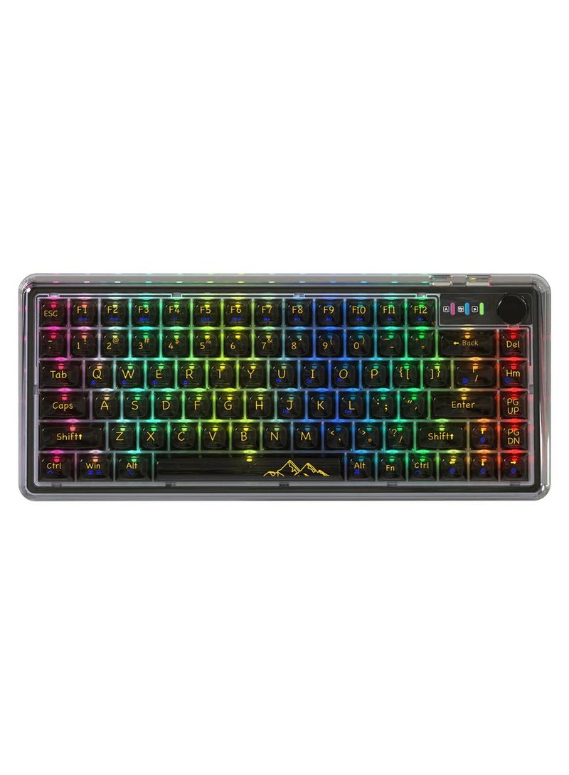ATTACK SHARK K75 Pro Transparent Mechanical Keyboard (Black Transparent) - Image 1