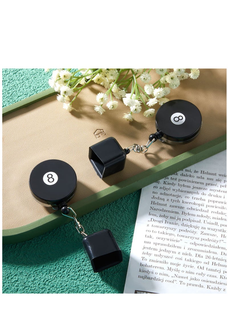 KASTWAVE Billiards Snooker Pool Cue Chalk Holder 2 Pieces Retractable Snooker Practical Tool with Belt Clip for Billiards Chalk Tip Holder - Image 4