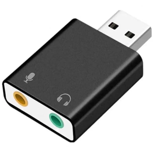 TECHBLAZE USB Sound Card, USB to Audio Jack Adapter 7.1 Channel External Clear Sound Card with 3.5mm TRS TRRS Noise Reduction, Plug & Play for PC, Laptop, Mac, PS4, Microphone Headphone - Image 1