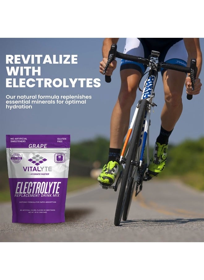 Vitalyte - Electrolyte Powder Drink Mix, Isotonic Electrolyte Hydration Mix, Gluten Free Post Workout Powder Mix, Pack of 1, 35 oz., Grape Flavor - Image 1