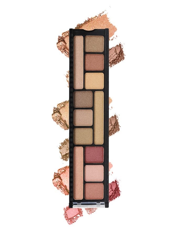 Half N Half 12 IN 1 Eyeshadow & Highlighter Makeup Palette with Long Lasting & Highly Pigmented Matte Powder - Shade 4 - Image 1