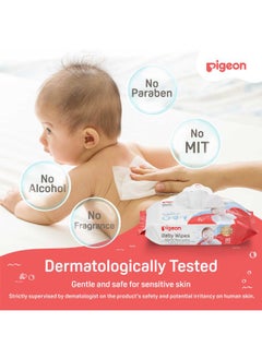 pigeon Baby Wipes, 80 Count  - Image 5